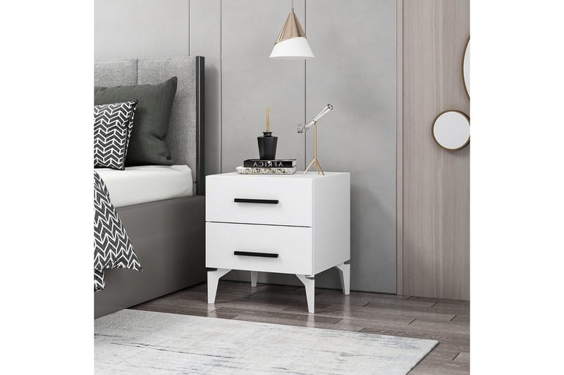 Ceylor Yöpöytä 50 cm - Valkoinen - Huonekalut - Pöytä & ruokailuryhmä - Apupöytä & sivupöytä - Yöpöytä