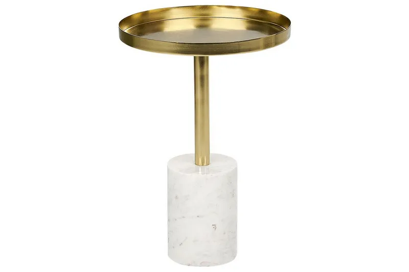 Charis Sivupöytä 36 cm, Kulta/Valkoinen