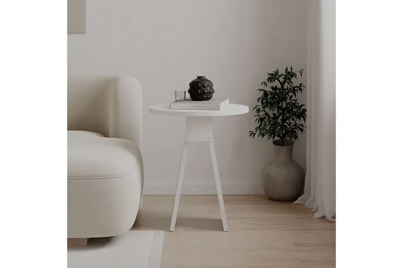 Chen Sivupöytä 42 cm - Valkoinen - Huonekalut - Pöytä & ruokailuryhmä - Apupöytä & sivupöytä - Tarjotinpöytä & pikkupöytä