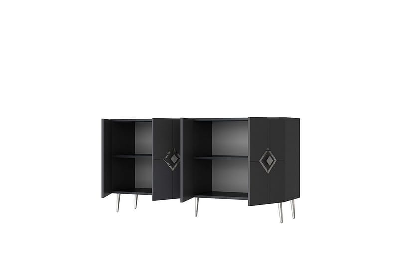 Cleryn Konsolipöytä 150 cm - Antrasiitti/Hopea - Huonekalut - Pöytä & ruokailuryhmä - Apupöytä & sivupöytä - Konsolipöytä