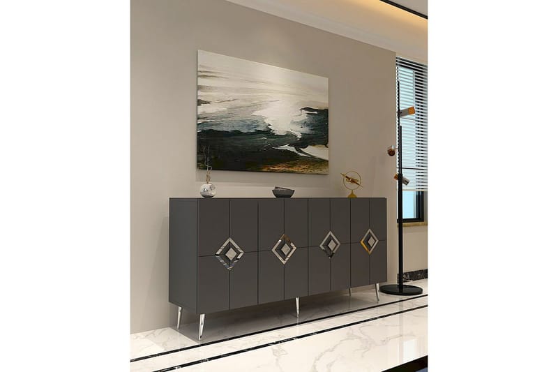 Cleryn Konsolipöytä 150 cm - Antrasiitti/Hopea - Huonekalut - Pöytä & ruokailuryhmä - Apupöytä & sivupöytä - Konsolipöytä