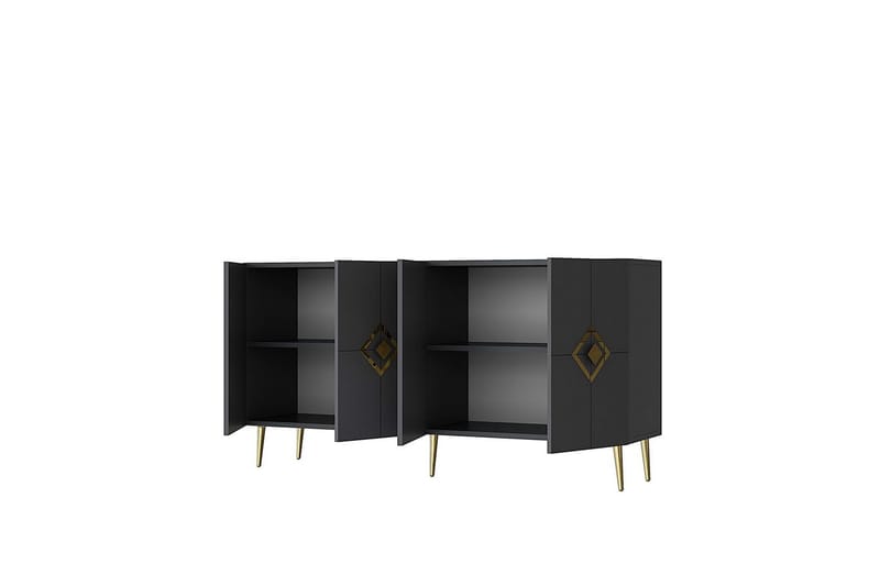 Cleryn Konsolipöytä 150 cm - Antrasiitti/Keltainend - Huonekalut - Pöytä & ruokailuryhmä - Apupöytä & sivupöytä - Konsolipöytä