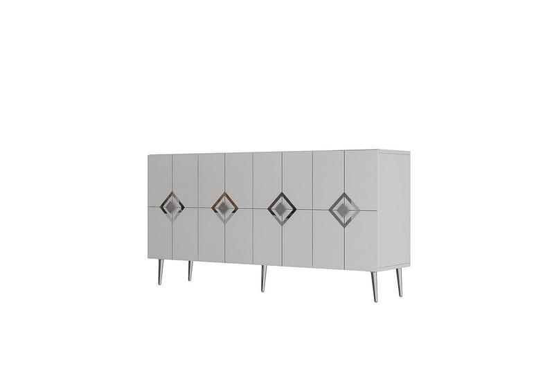 Cleryn Konsolipöytä 150 cm - Valkoinen/Hopea - Huonekalut - Pöytä & ruokailuryhmä - Apupöytä & sivupöytä - Konsolipöytä