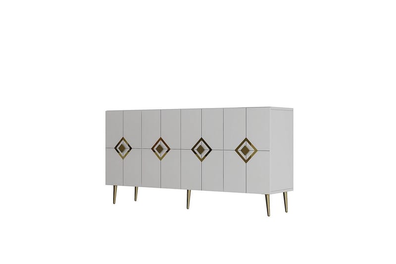 Cleryn Konsolipöytä 150 cm, Valkoinen/Keltainend