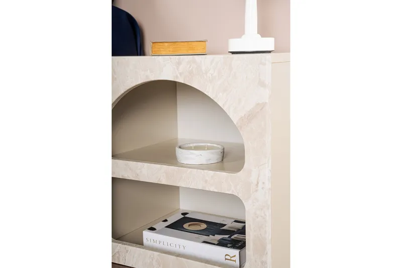 Dalim Yöpöytä 50 cm - Travertiini/Hiekkakivi - Huonekalut - Pöytä & ruokailuryhmä - Apupöytä & sivupöytä - Yöpöytä