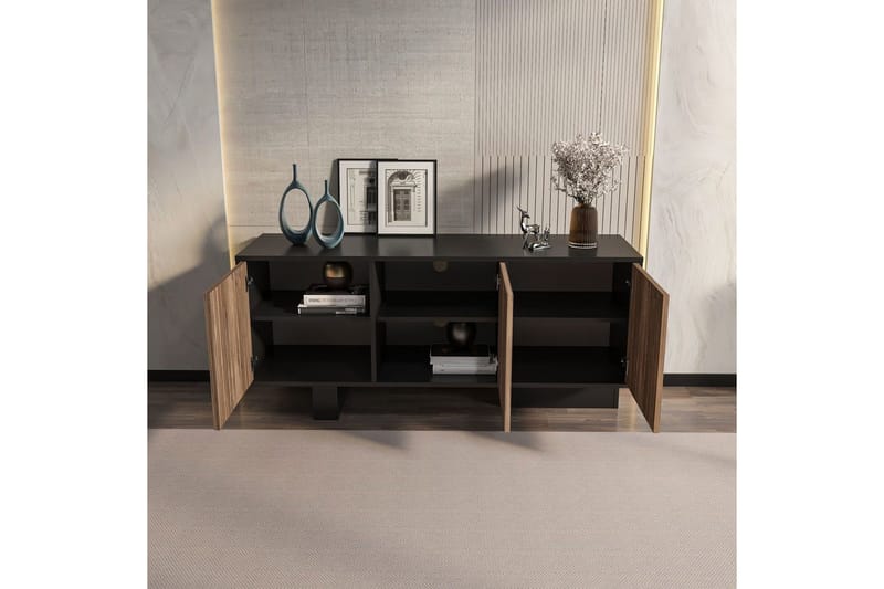 Dargaville Konsolipöytä 150 cm - Musta/Pähkinä - Huonekalut - Pöytä & ruokailuryhmä - Apupöytä & sivupöytä - Konsolipöytä