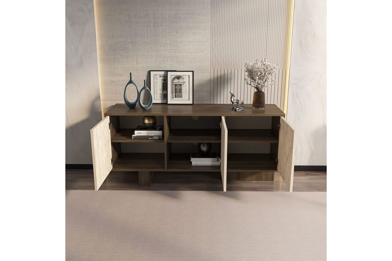 Dargaville Konsolipöytä 150 cm - Pähkinä/Travertiini - Huonekalut - Pöytä & ruokailuryhmä - Apupöytä & sivupöytä - Konsolipöytä