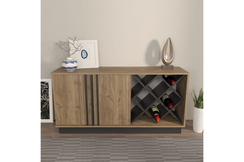 Dasina Konsolipöytä 148 cm - Pähkinä/Musta - Huonekalut - Pöytä & ruokailuryhmä - Apupöytä & sivupöytä - Konsolipöytä