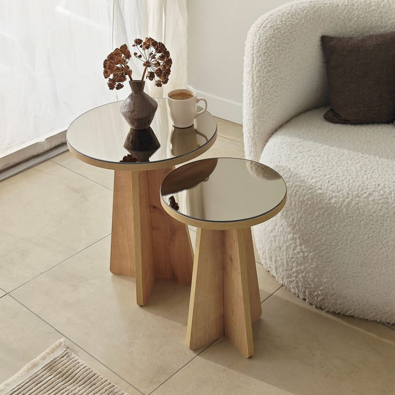 Dasina sivupöytä 2 osaa 50 cm - Huonekalut - Pöytä & ruokailuryhmä - Apupöytä & sivupöytä - Sarjapöytä