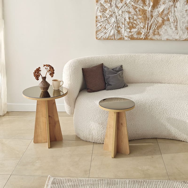 Dasina sivupöytä 2 osaa 50 cm - Huonekalut - Pöytä & ruokailuryhmä - Apupöytä & sivupöytä - Sarjapöytä