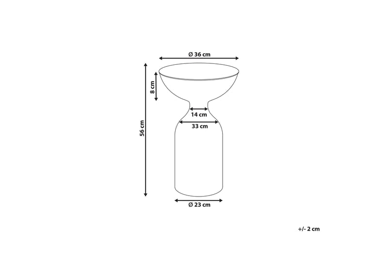 Dearra Sivupöytä 36 cm - Musta - Huonekalut - Pöytä & ruokailuryhmä - Apupöytä & sivupöytä - Tarjotinpöytä & pikkupöytä
