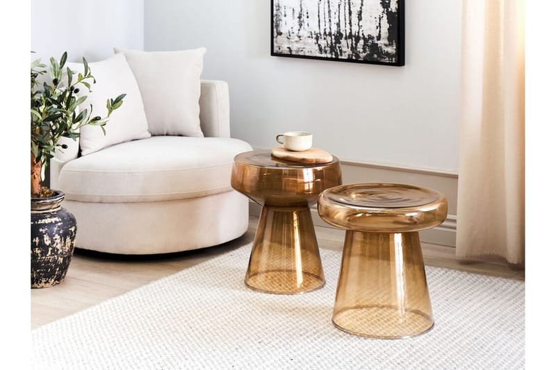 Delainey Pöytäsarja 39 cm - Ruskea - Huonekalut - Pöytä & ruokailuryhmä - Apupöytä & sivupöytä - Sarjapöytä