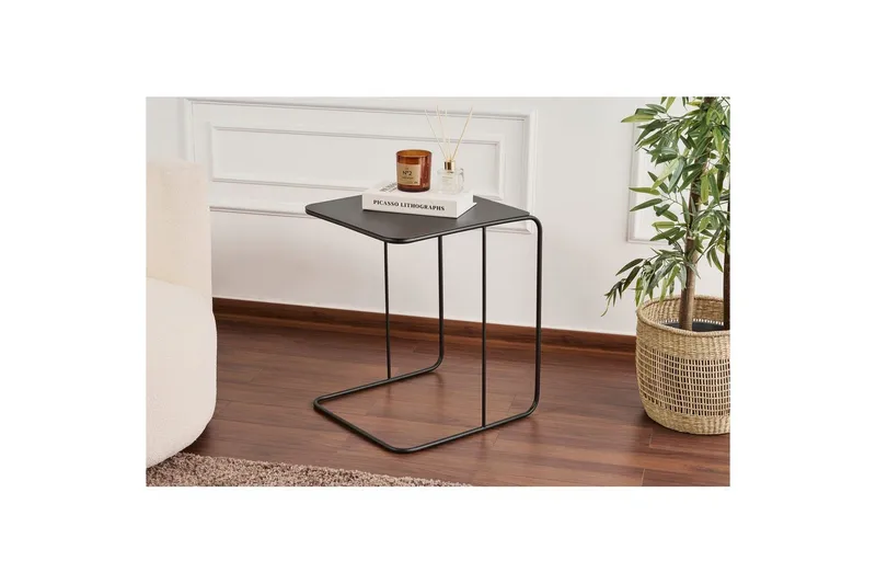 Dera Sivupöytä 47 cm - Musta - Huonekalut - Pöytä & ruokailuryhmä - Apupöytä & sivupöytä - Tarjotinpöytä & pikkupöytä