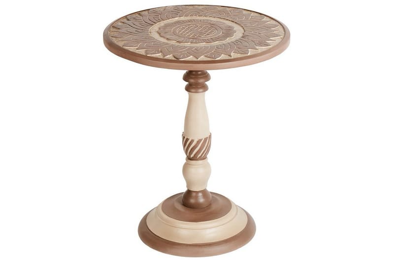 Derren Sivupöytä 45 cm - Tumma puu/Beige - Huonekalut - Pöytä & ruokailuryhmä - Apupöytä & sivupöytä - Tarjotinpöytä & pikkupöytä