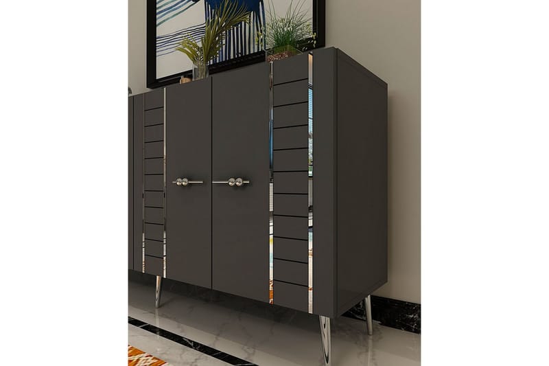 Deylin Konsolipöytä 150 cm - Antrasiitti/Hopea - Huonekalut - Pöytä & ruokailuryhmä - Apupöytä & sivupöytä - Konsolipöytä