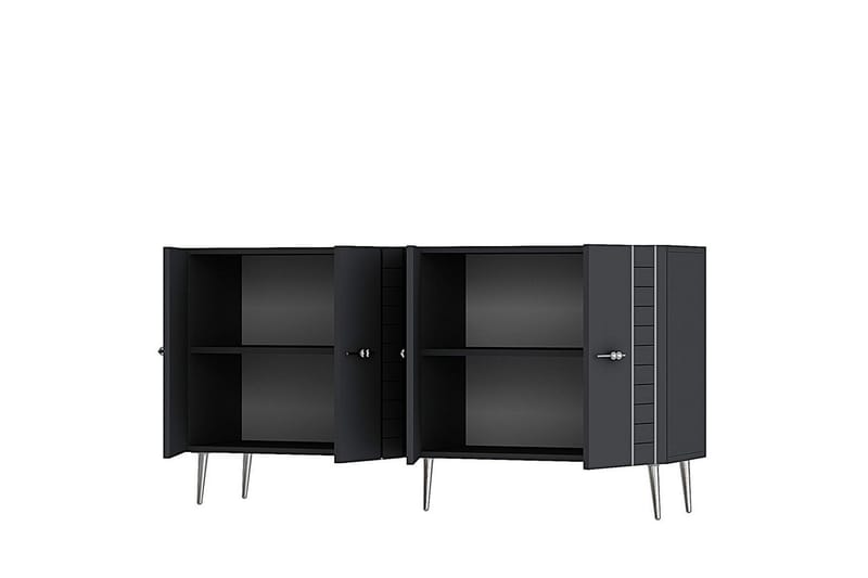 Deylin Konsolipöytä 150 cm - Antrasiitti/Hopea - Huonekalut - Pöytä & ruokailuryhmä - Apupöytä & sivupöytä - Konsolipöytä