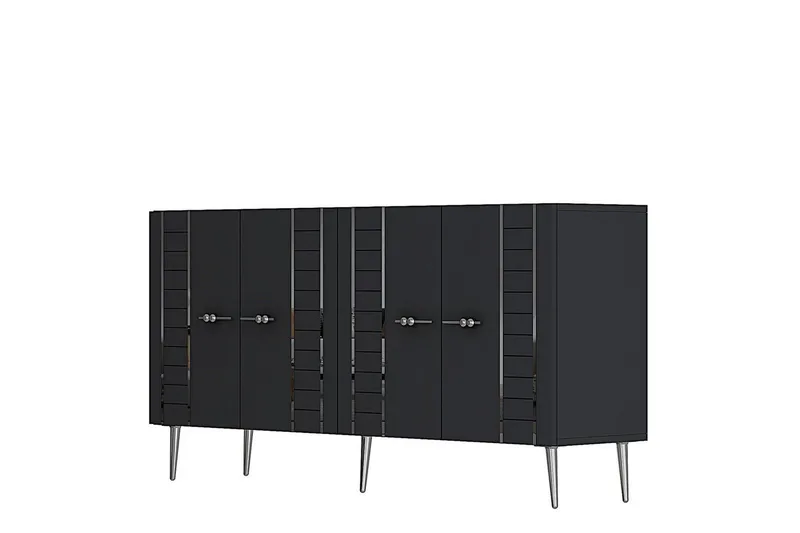 Deylin Konsolipöytä 150 cm - Antrasiitti/Hopea - Huonekalut - Pöytä & ruokailuryhmä - Apupöytä & sivupöytä - Konsolipöytä