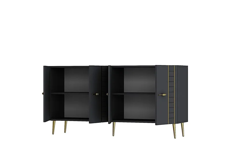 Deylin Konsolipöytä 150 cm - Antrasiitti/Keltainend - Huonekalut - Pöytä & ruokailuryhmä - Apupöytä & sivupöytä - Konsolipöytä