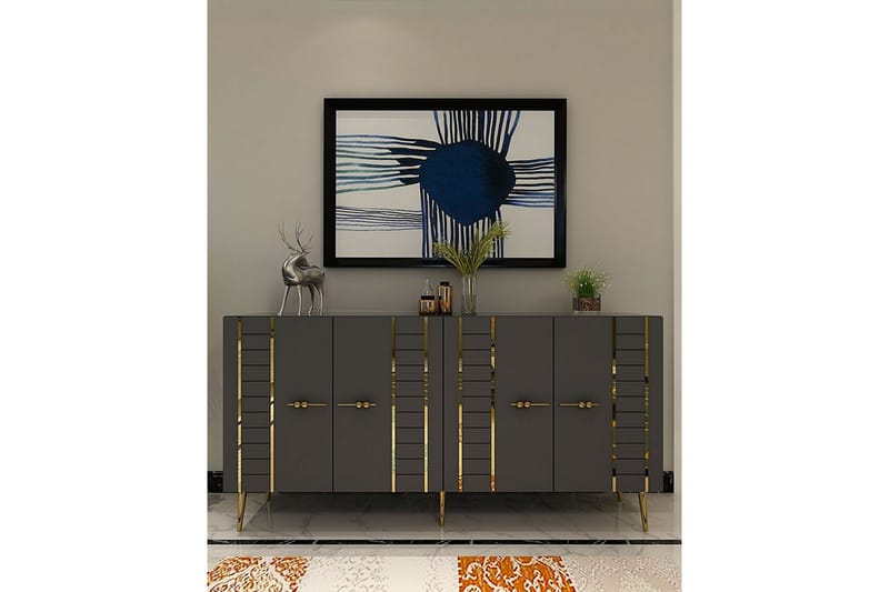 Deylin Konsolipöytä 150 cm - Antrasiitti/Keltainend - Huonekalut - Pöytä & ruokailuryhmä - Apupöytä & sivupöytä - Konsolipöytä