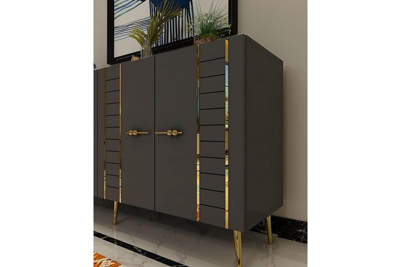 Deylin Konsolipöytä 150 cm - Antrasiitti/Keltainend - Huonekalut - Pöytä & ruokailuryhmä - Apupöytä & sivupöytä - Konsolipöytä