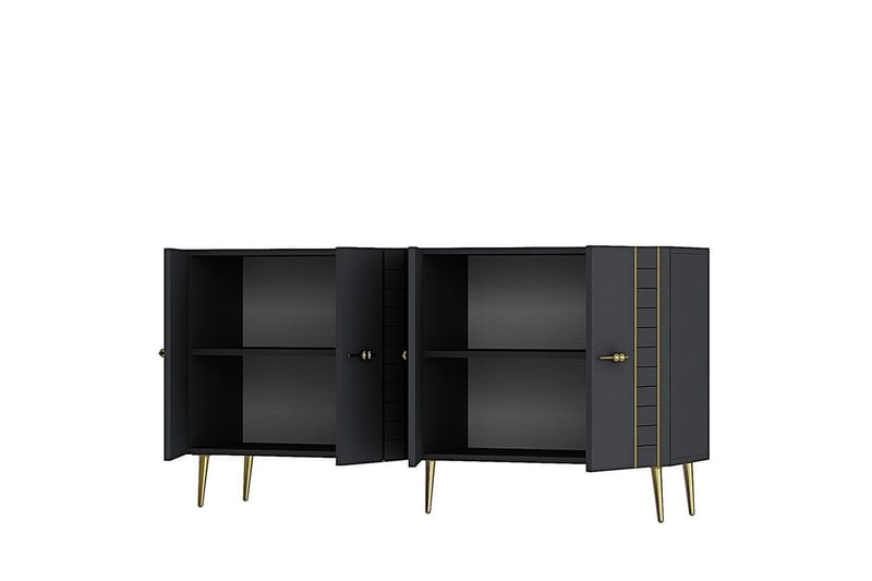 Deylin Konsolipöytä 150 cm - Antrasiitti/Keltainend - Huonekalut - Pöytä & ruokailuryhmä - Apupöytä & sivupöytä - Konsolipöytä