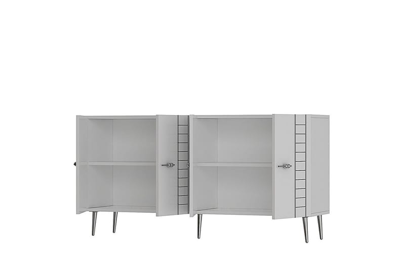 Deylin Konsolipöytä 150 cm - Valkoinen/Hopea - Huonekalut - Pöytä & ruokailuryhmä - Apupöytä & sivupöytä - Konsolipöytä