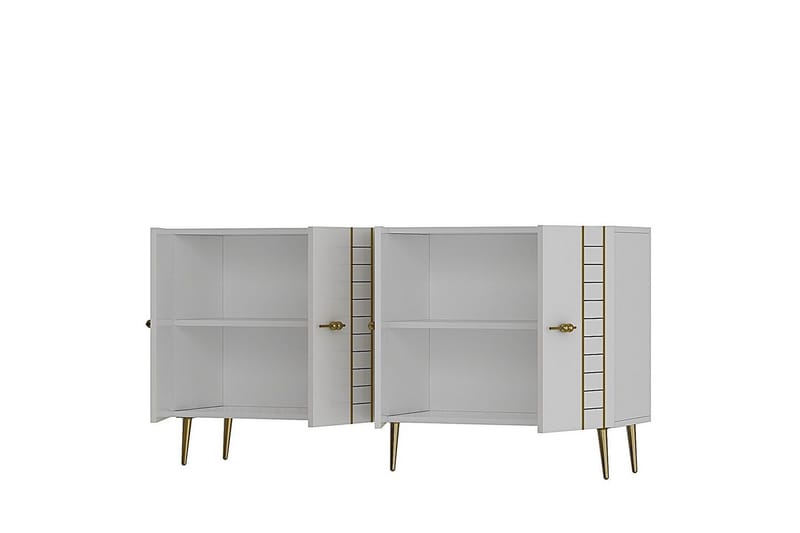 Deylin Konsolipöytä 150 cm - Valkoinen/Keltainend - Huonekalut - Pöytä & ruokailuryhmä - Apupöytä & sivupöytä - Konsolipöytä