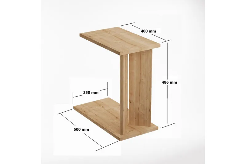 Deyra Sivupöytä 25 cm - Tammi - Huonekalut - Pöytä & ruokailuryhmä - Apupöytä & sivupöytä - Tarjotinpöytä & pikkupöytä