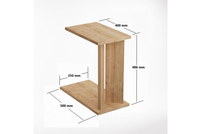 Deyra Sivupöytä 25 cm - Tammi - Huonekalut - Pöytä & ruokailuryhmä - Apupöytä & sivupöytä - Tarjotinpöytä & pikkupöytä