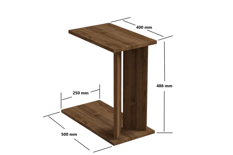 Deyra Sivupöytä 25 cm - Pähkinä - Huonekalut - Pöytä & ruokailuryhmä - Apupöytä & sivupöytä - Tarjotinpöytä & pikkupöytä