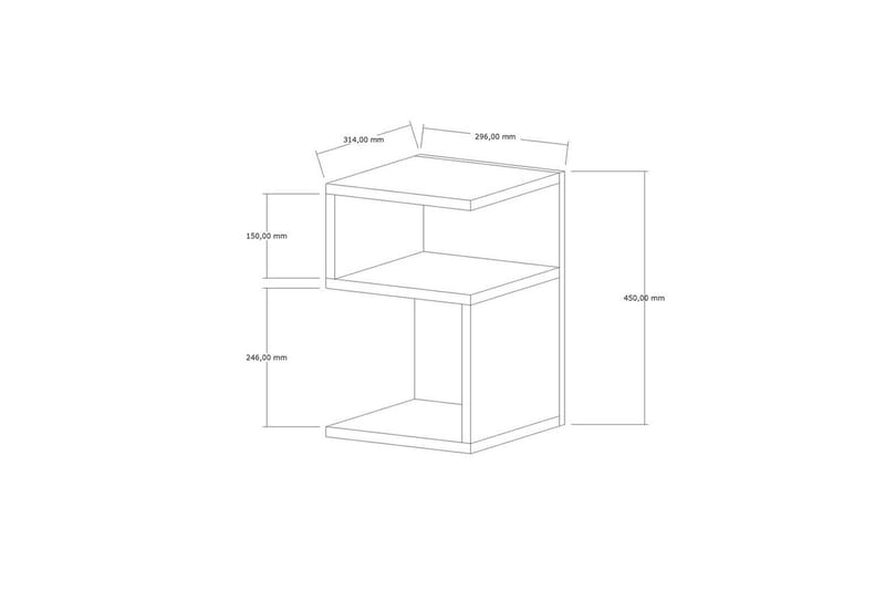 Deyricon Sivupöytä 29,6 cm - Sininen - Huonekalut - Pöytä & ruokailuryhmä - Apupöytä & sivupöytä - Tarjotinpöytä & pikkupöytä