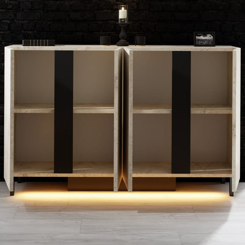 Djarhint Konsolipöytä 127 cm - travertiini - Huonekalut - Pöytä & ruokailuryhmä - Apupöytä & sivupöytä - Eteispöytä