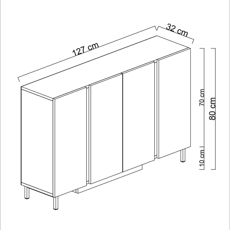 Djarhint Konsolipöytä 127 cm - Valkoinen - Huonekalut - Pöytä & ruokailuryhmä - Apupöytä & sivupöytä - Eteispöytä