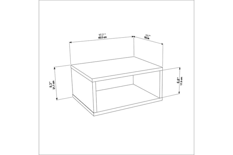 Dora Yöpöytä 45 cm - Beige - Huonekalut - Pöytä & ruokailuryhmä - Apupöytä & sivupöytä - Yöpöytä