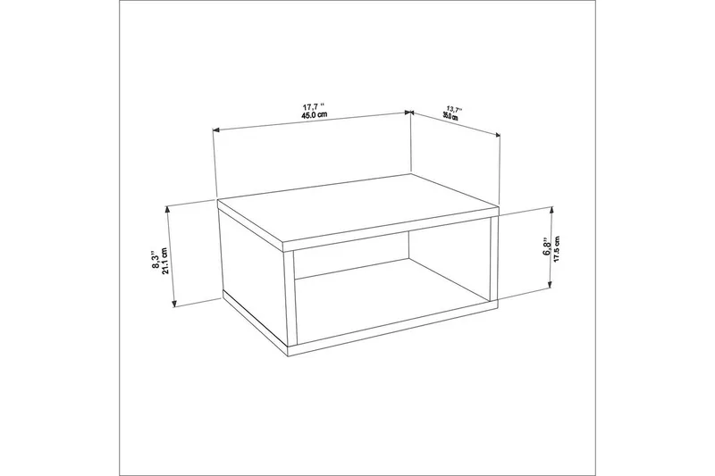 Dora Yöpöytä 45 cm - Valkoinen - Huonekalut - Pöytä & ruokailuryhmä - Apupöytä & sivupöytä - Yöpöytä