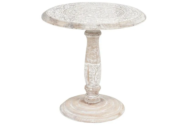 Drusilla Sivupöytä 45 cm, Vaalea puu/Valkoinen