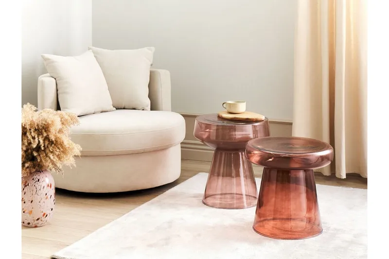 Dytto Sivupöytä 37 cm - Punainen - Huonekalut - Pöytä & ruokailuryhmä - Apupöytä & sivupöytä - Tarjotinpöytä & pikkupöytä