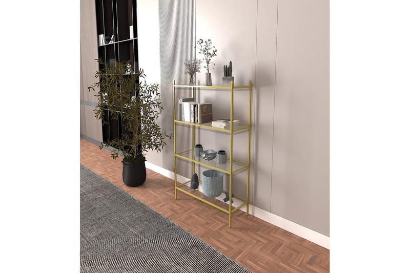 Edilberta Kirjahylly 80 cm - Keltainend - Säilytys - Hylly - Kirjahylly