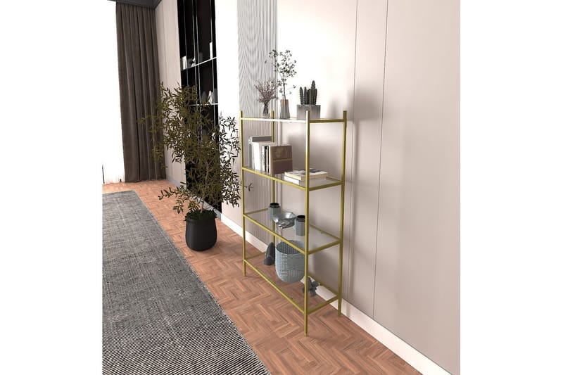 Edilberta Kirjahylly 80 cm - Keltainend - Säilytys - Hylly - Kirjahylly