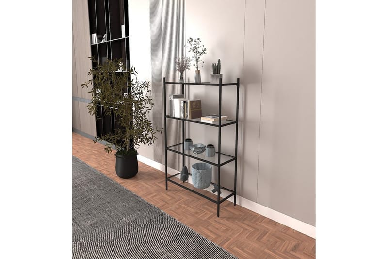 Edilberta Kirjahylly 80 cm - Musta - Säilytys - Hylly - Kirjahylly