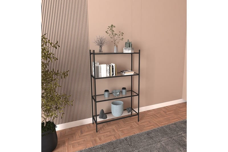 Edilberta Kirjahylly 80 cm - Musta - Säilytys - Hylly - Kirjahylly