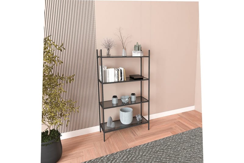 Edilberta Kirjahylly 80 cm, Musta
