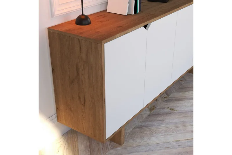 Edrion Konsolipöytä 180 cm - Valkoinen/Luonnonväri - Huonekalut - Pöytä & ruokailuryhmä - Apupöytä & sivupöytä - Konsolipöytä