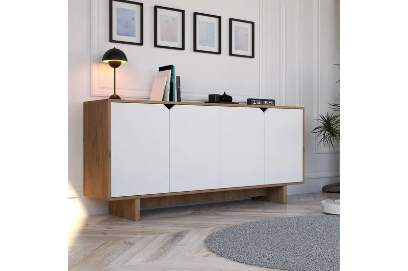 Edrion Konsolipöytä 180 cm - Valkoinen/Luonnonväri - Huonekalut - Pöytä & ruokailuryhmä - Apupöytä & sivupöytä - Konsolipöytä