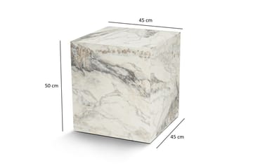 Elnor Sivupöytä 45 cm - Valkoinen Marmori - Huonekalut - Pöytä & ruokailuryhmä - Apupöytä & sivupöytä - Tarjotinpöytä & pikkupöytä