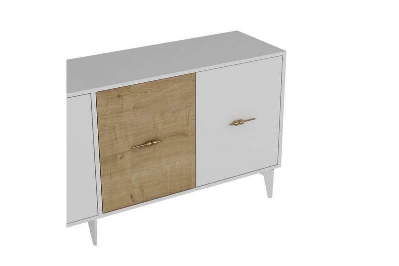 Elori Konsolipöytä 180 cm - Valkoinen/Tammi - Huonekalut - Pöytä & ruokailuryhmä - Apupöytä & sivupöytä - Konsolipöytä