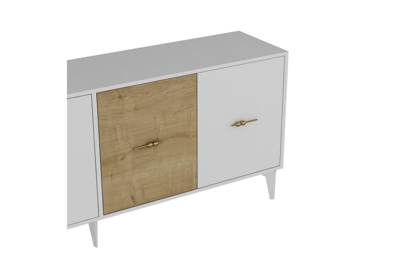 Elori Konsolipöytä 180 cm - Valkoinen/Tammi - Huonekalut - Pöytä & ruokailuryhmä - Apupöytä & sivupöytä - Konsolipöytä