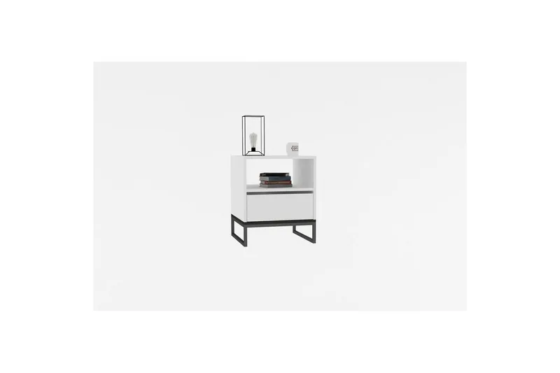 Elvarn Yöpöytä 51 cm - Valkoinen - Huonekalut - Pöytä & ruokailuryhmä - Apupöytä & sivupöytä - Yöpöytä