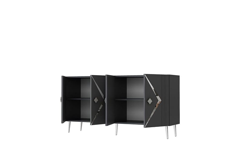 Elvon Konsolipöytä 150 cm - Antrasiitti/Hopea - Huonekalut - Pöytä & ruokailuryhmä - Apupöytä & sivupöytä - Konsolipöytä