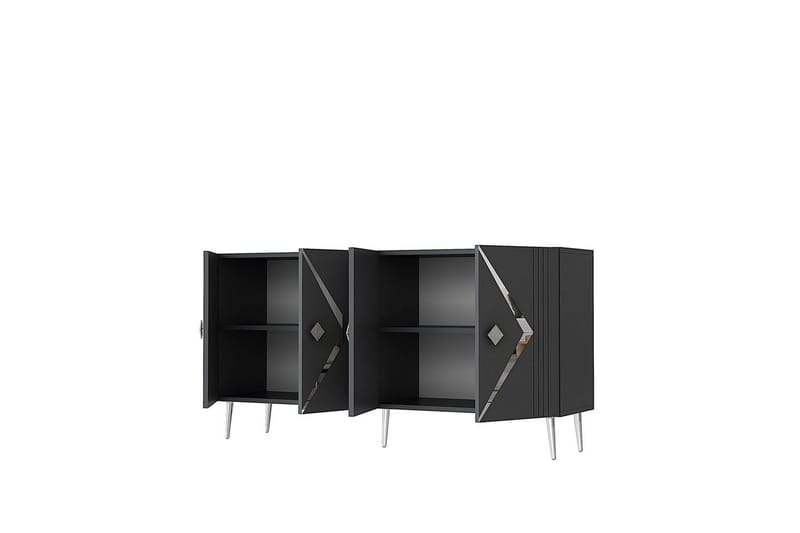 Elvon Konsolipöytä 150 cm - Antrasiitti/Hopea - Huonekalut - Pöytä & ruokailuryhmä - Apupöytä & sivupöytä - Konsolipöytä